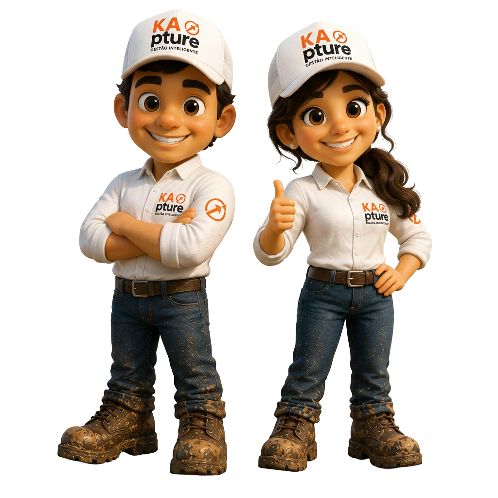 Kaptor e Kaptiva, mascotes da KApture Gestão Inteligente